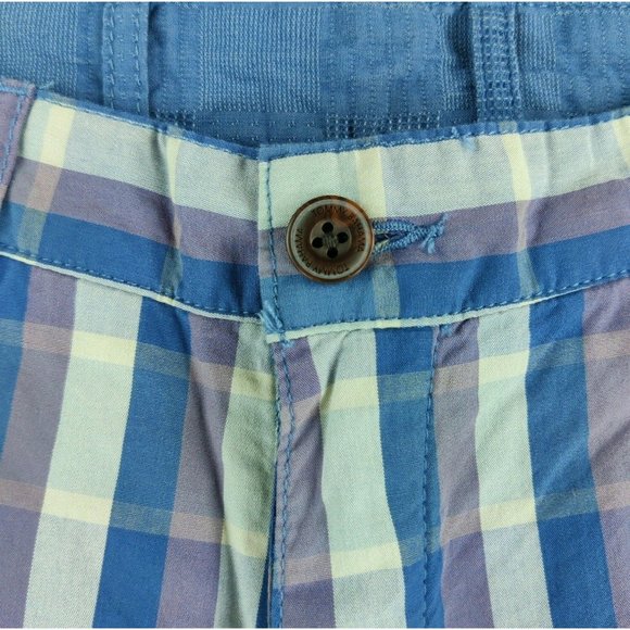 NWT $115 Tommy Bahama Blue Plaid 'Ikat or Not' Reversible 10" Shorts - Picture 8 of 11